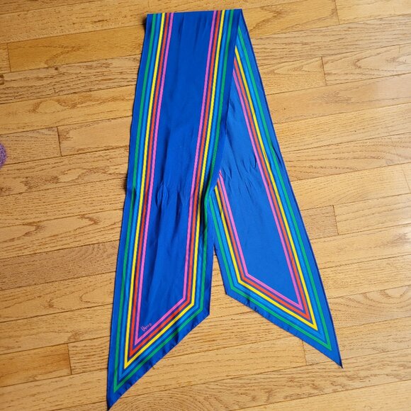 Vera Neumann Accessories - Vera Neumann Ribbon Scarf Retro Rainbow 60" Rectangle